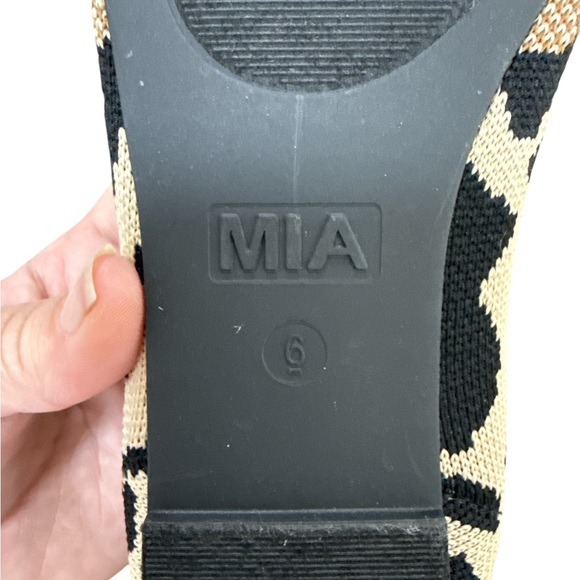 MIA Kerri Leopard Knit Pointed Toe Flats 6 Chic Rothy’s Style Office Wear - Picture 10 of 12